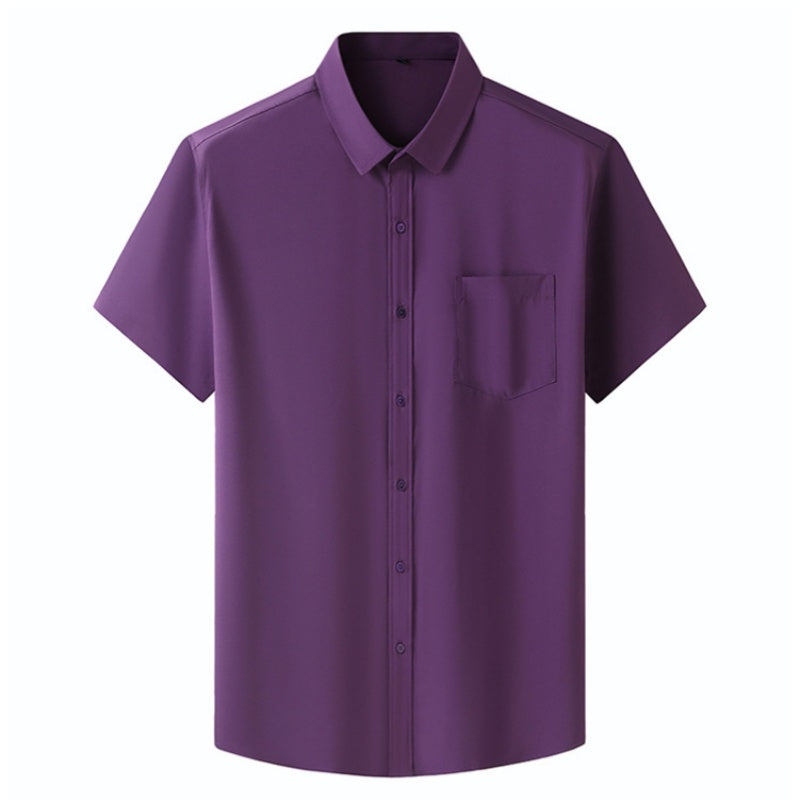 Short Sleeve Solid Color Shirt