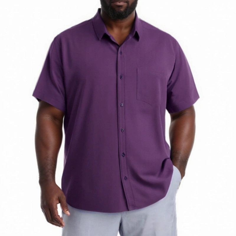 Short Sleeve Solid Color Shirt