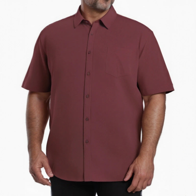 Short Sleeve Solid Color Shirt