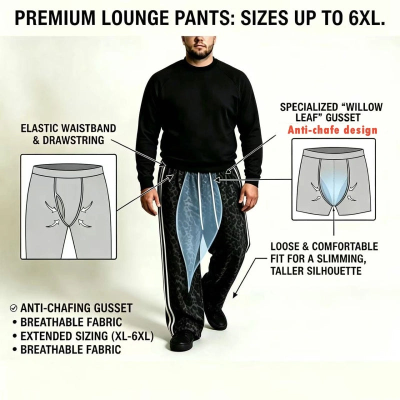 Anti-Chafing Leopard Print Lounge Pants