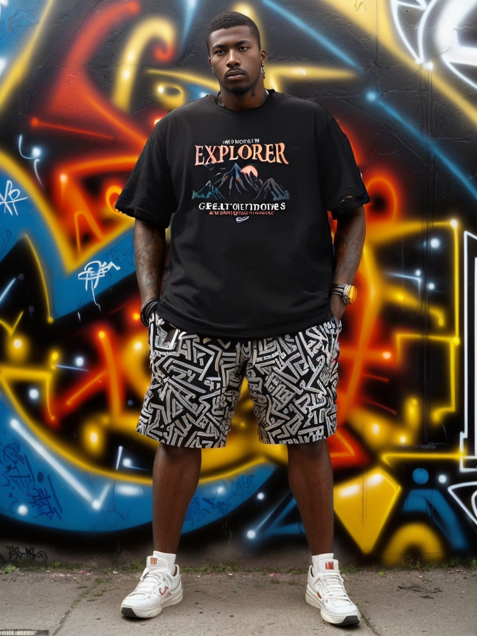 Plus-size sunset T-shirt UP TO 7XL