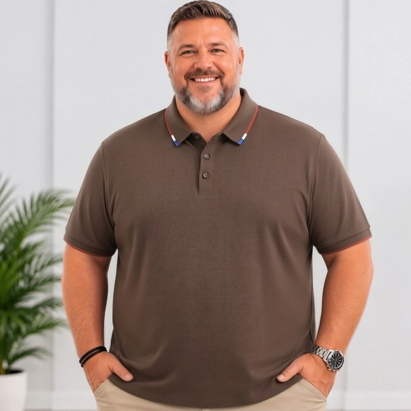 Premium Men's Pique Polo Shirt – Relaxed Fit, Sizes UP TO 7XL, Shrink Resistant