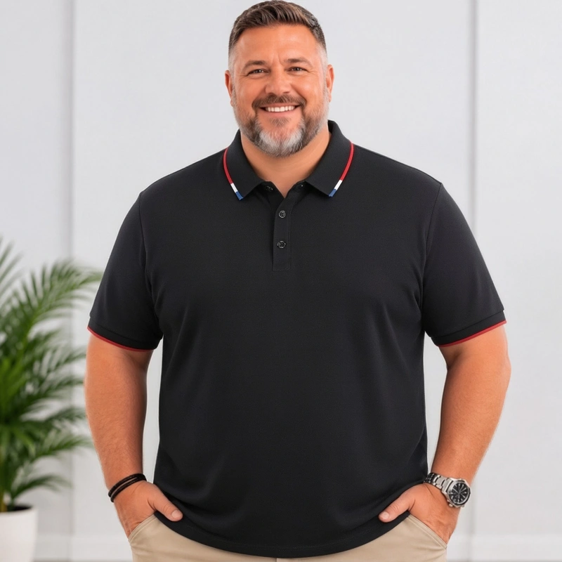 Premium Men's Pique Polo Shirt – Relaxed Fit, Sizes UP TO 7XL, Shrink Resistant