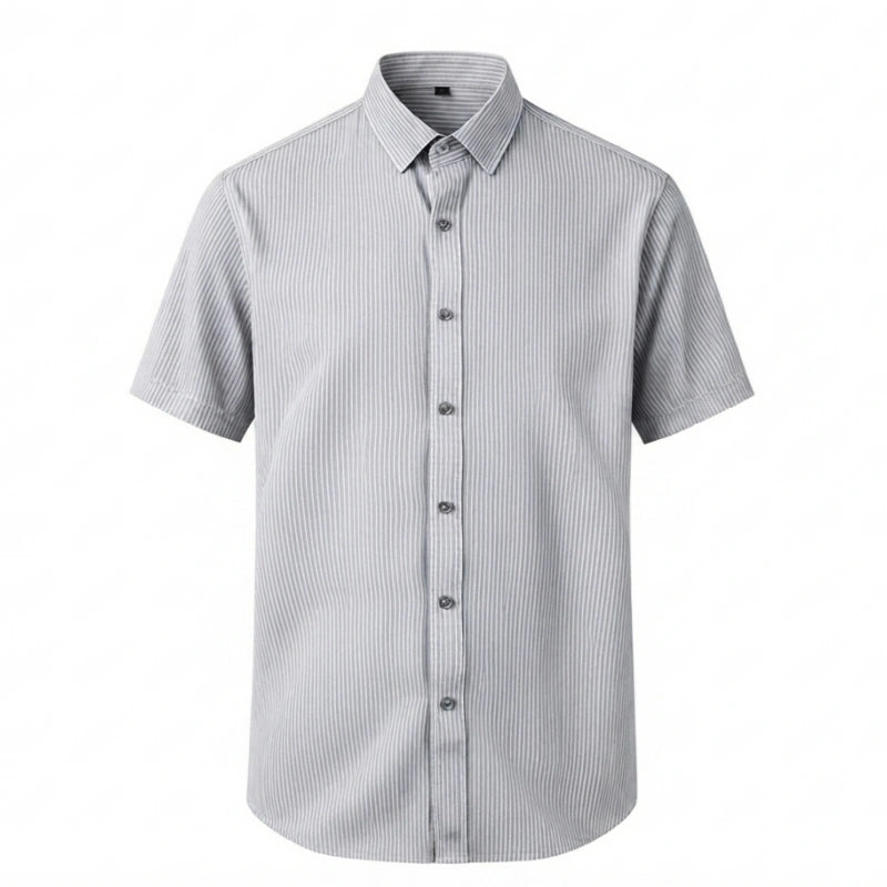 Men's Big Fit Striped Short-Sleeve Button-Down Shirt - Up to 8XL