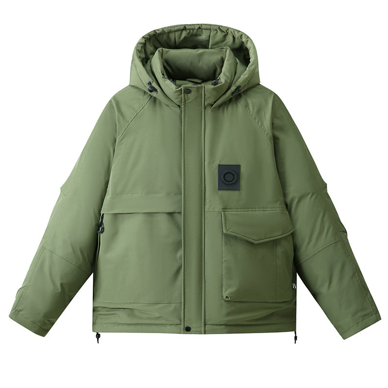 Premium Solid-Color White Duck Down Jacket
