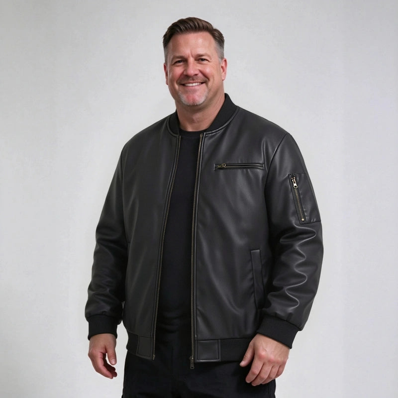 Premium Black Bomber Jacket