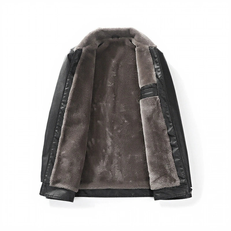 Premium Fleece-Lined Leather Jacket