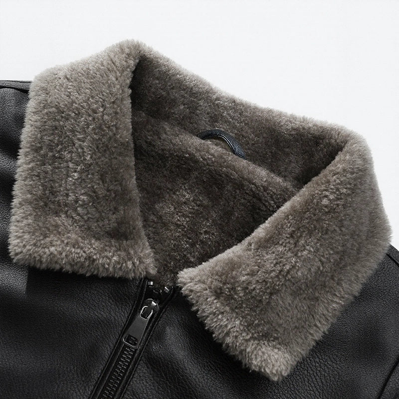Premium Fleece-Lined Leather Jacket