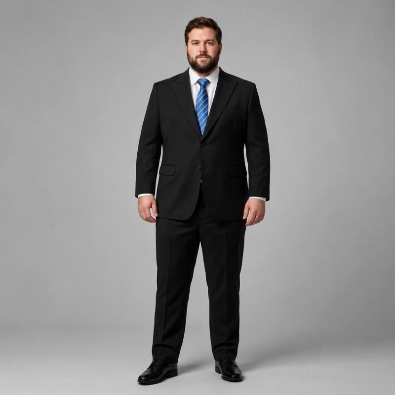 Double-Button Premium Fabric Suit Set (Jacket + Pants)