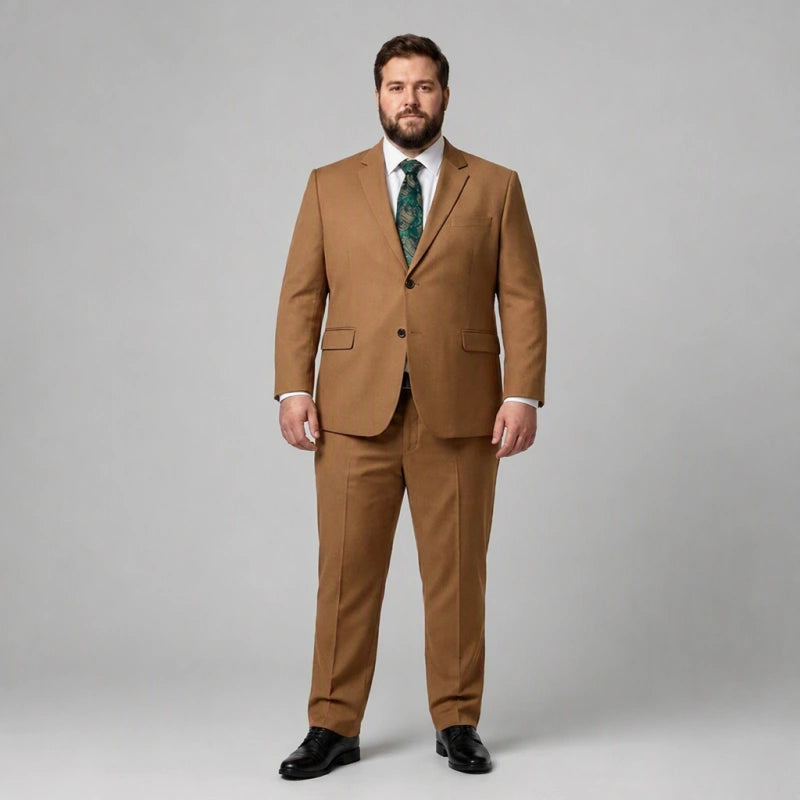 Double-Button Premium Fabric Suit Set (Jacket + Pants)