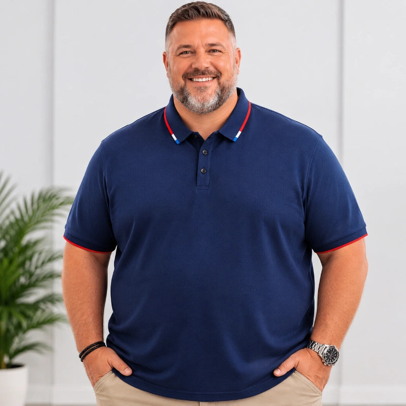 Premium Men's Pique Polo Shirt – Relaxed Fit, Sizes UP TO 7XL, Shrink Resistant