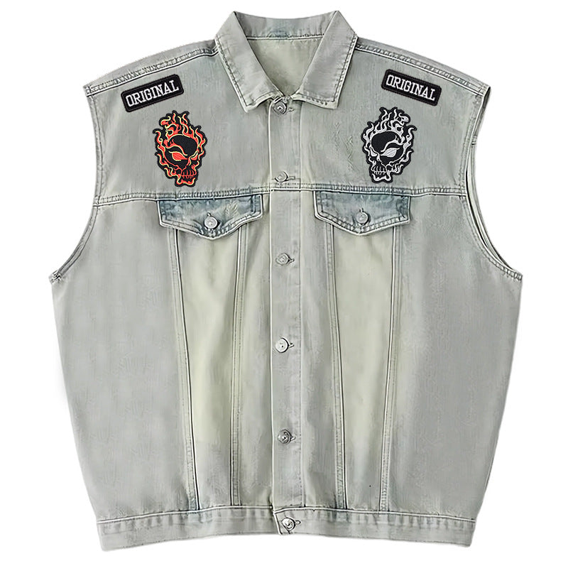 Highway 66 Motorcycle Denim Vest