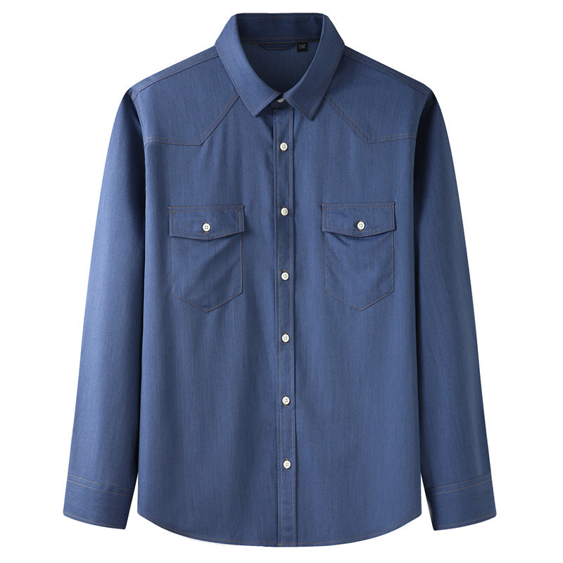 High-Quality Denim Long-Sleeve Shirt