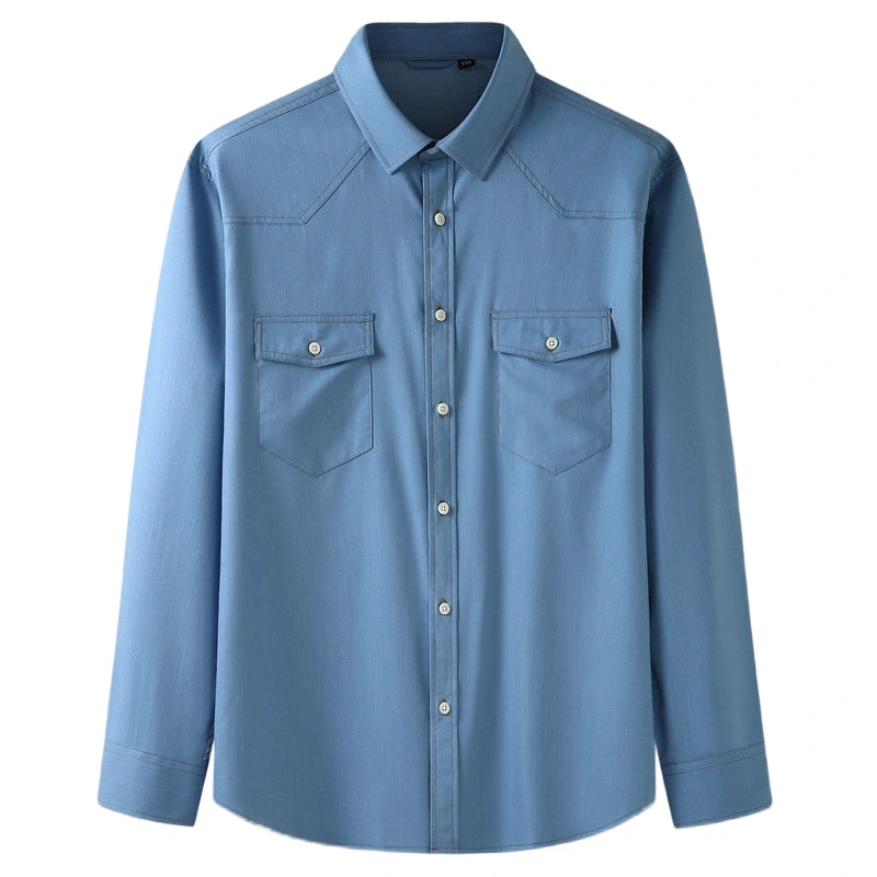 High-Quality Denim Long-Sleeve Shirt