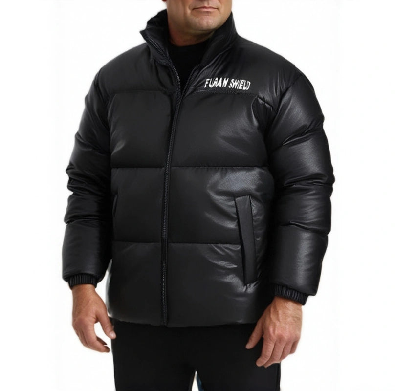 High-Quality Faux Leather Down Jacket