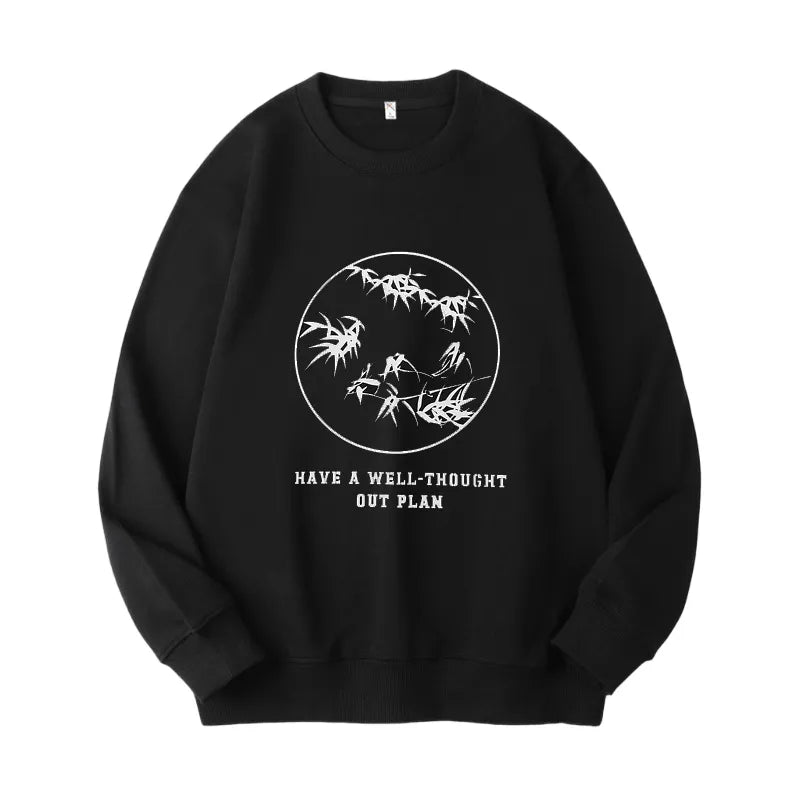 High-quality letter-patterned sweatshirt (BIG&TALL)