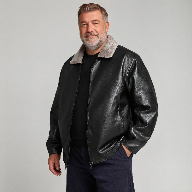 Premium Fleece-Lined Leather Jacket