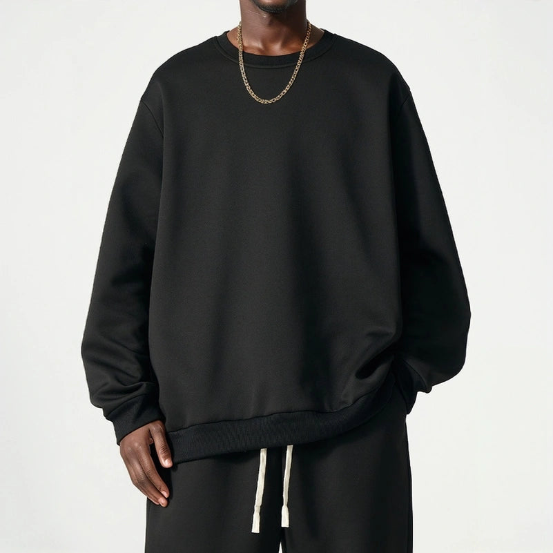 Sherpa-Lined Fleece Sweatshirt