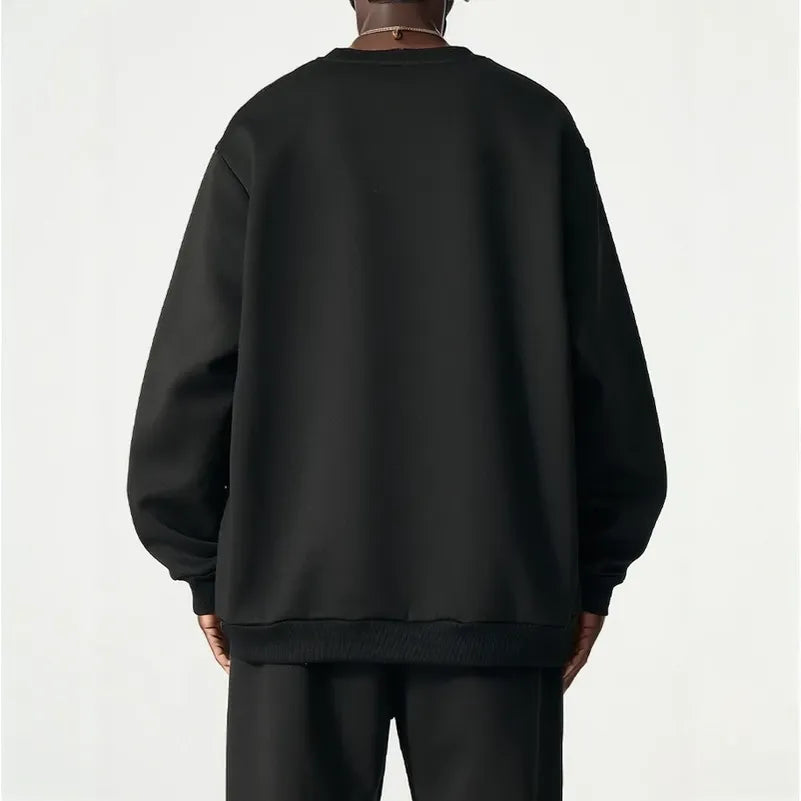 Sherpa-Lined Fleece Sweatshirt