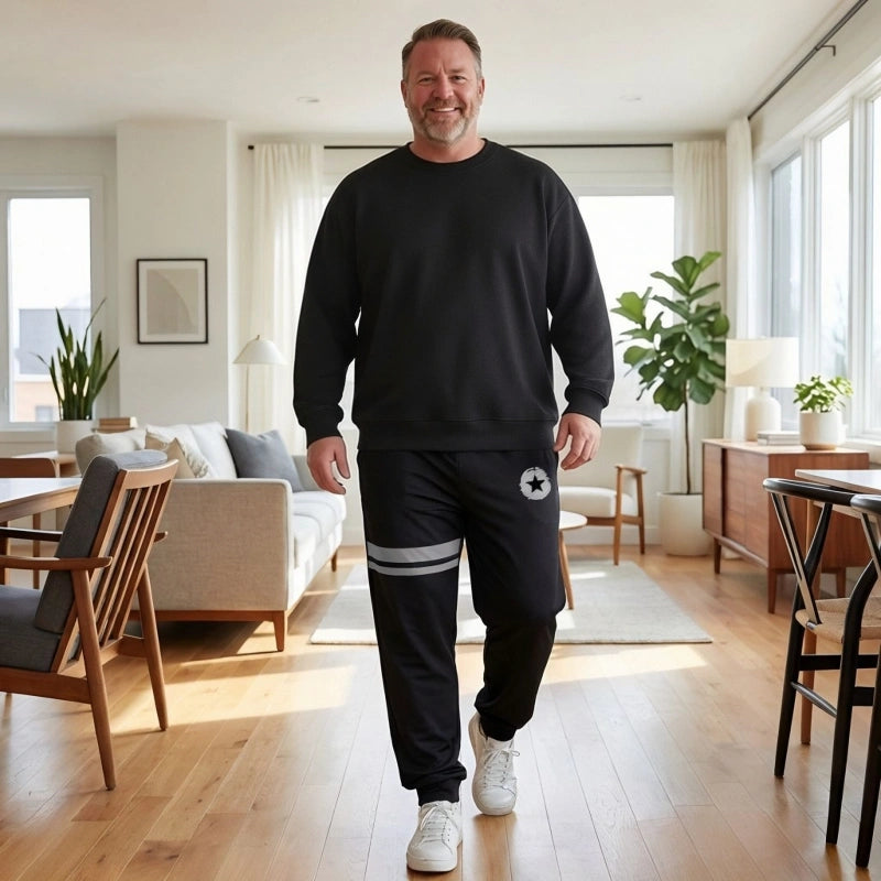 Striped and Star Patterned Ultra-Lightweight Casual Pants