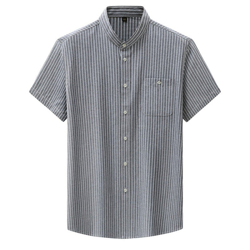 Short Sleeve Casual Striped Shirt