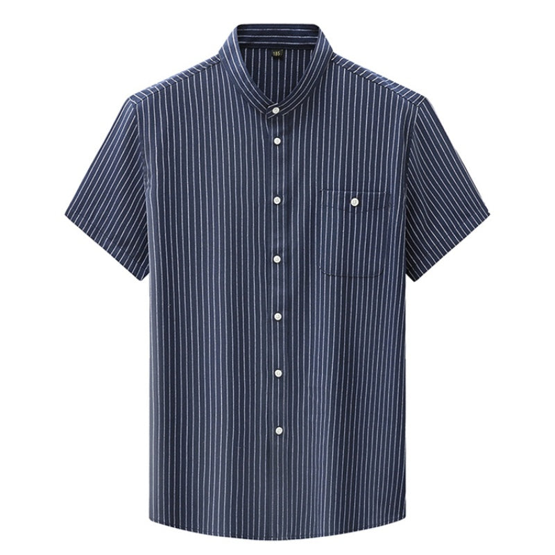 Short Sleeve Casual Striped Shirt