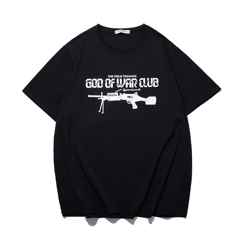 Plus-size submachine gun T-shirt UP TO 7XL