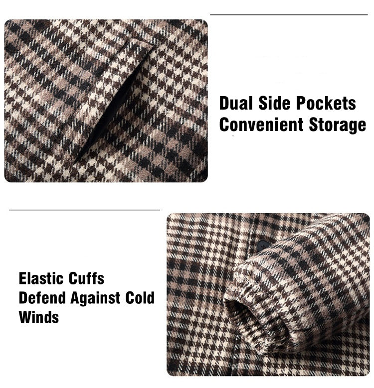 High-Quality Comfortable Fleece Lined Plaid Jacket