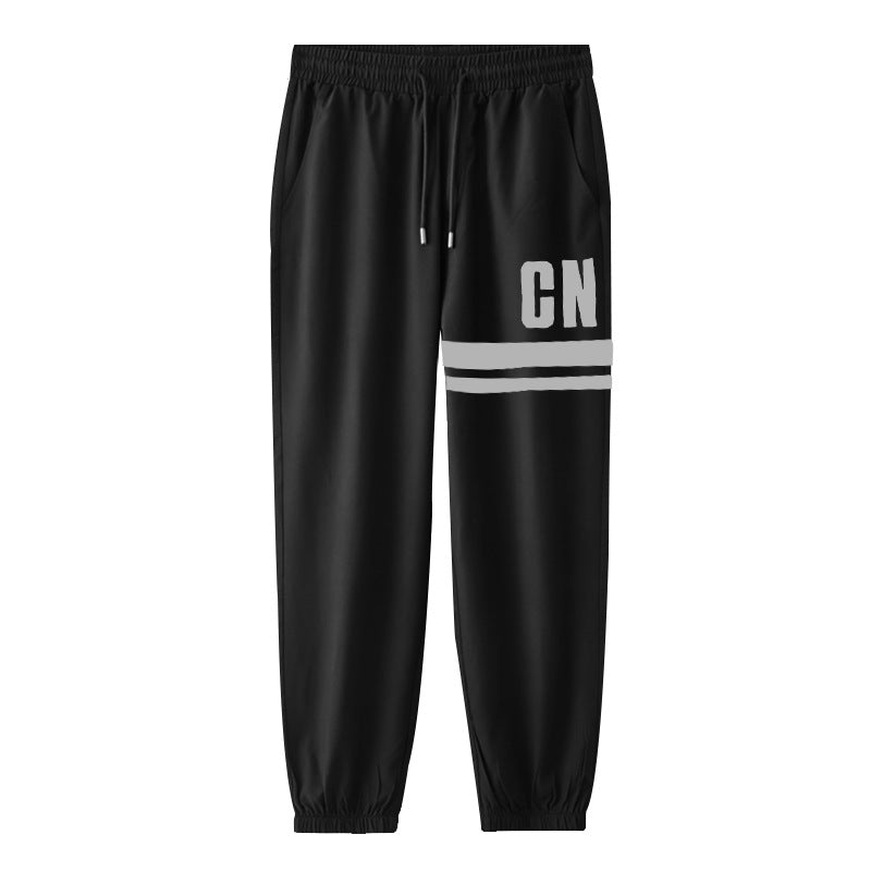 "CN" Letter Pattern Casual Pants (BIG&TALL)