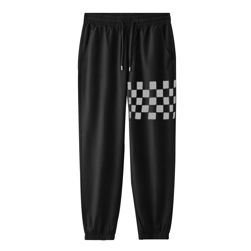 Small Checkered Pattern Casual Pants (BIG&TALL)