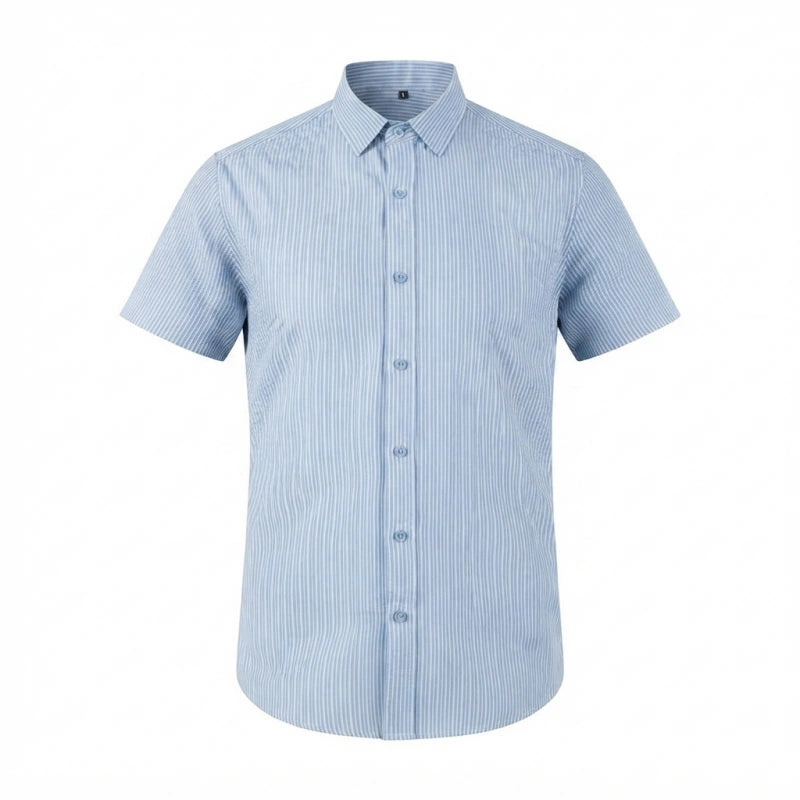 Men's Big Fit Striped Short-Sleeve Button-Down Shirt - Up to 8XL