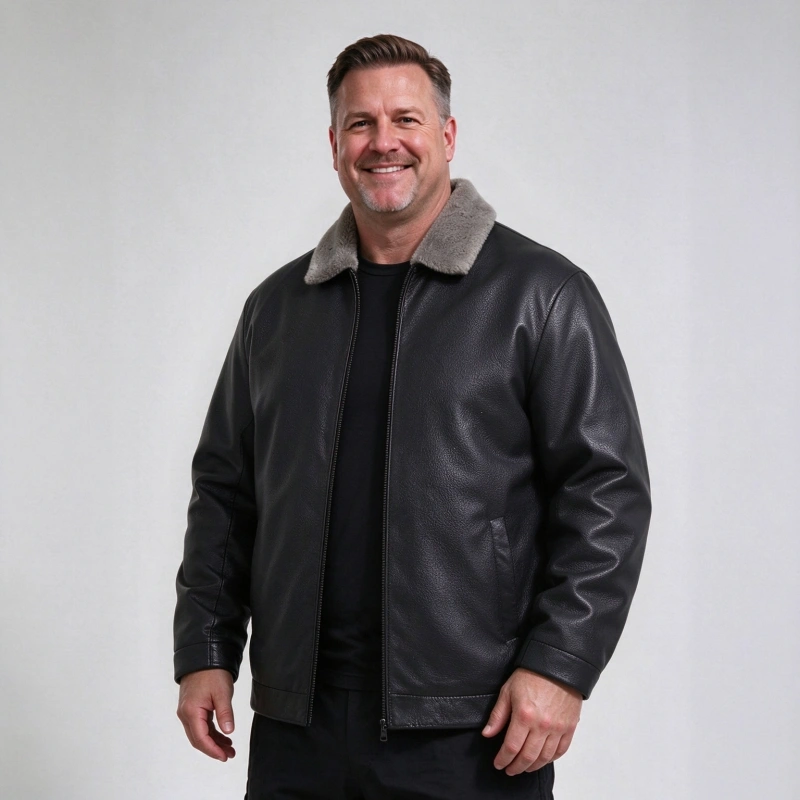 Premium Fleece-Lined Leather Jacket
