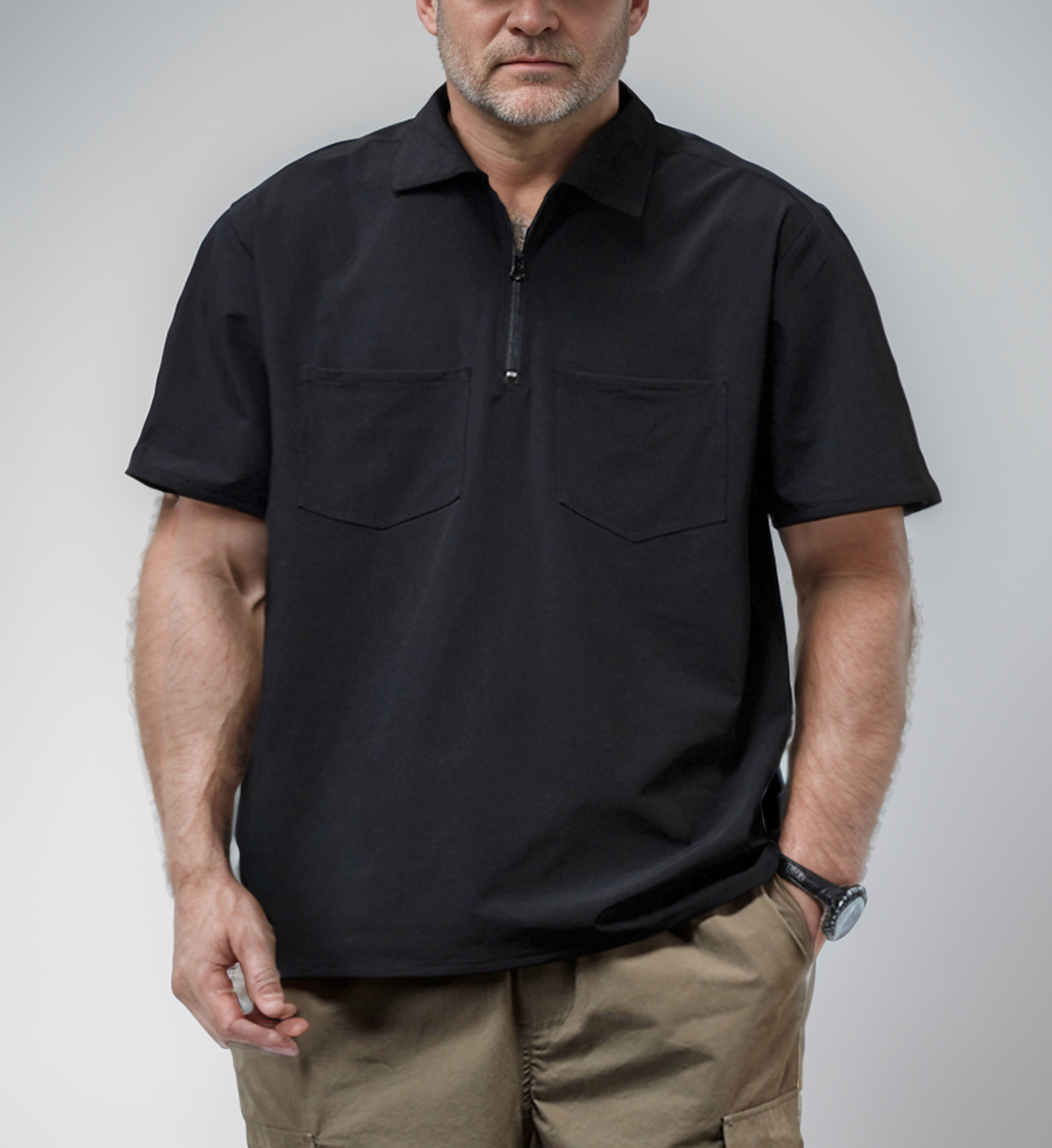 Polo Shirt With Double Pockets