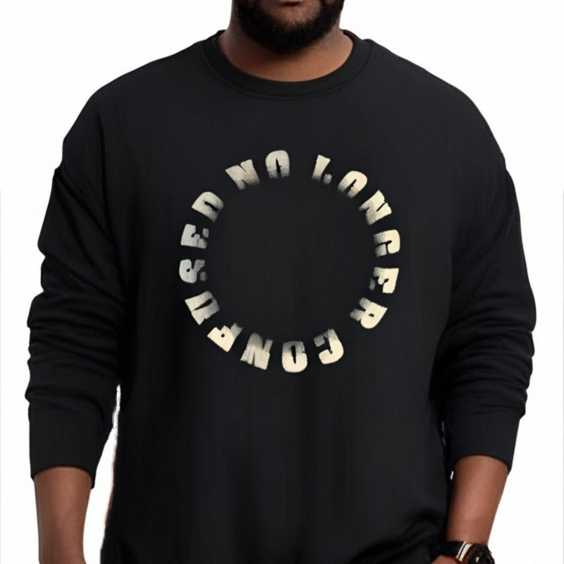 High-Quality Circle Letter Sweatshirt Set（BIG&TALL）