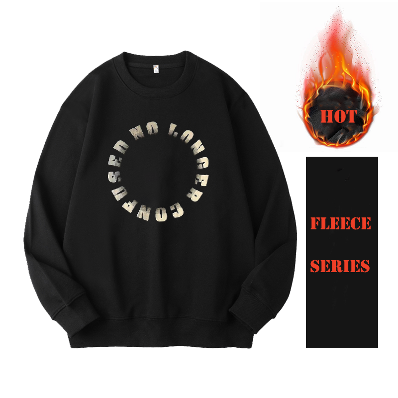 High-Quality Circle Letter Sweatshirt Set（BIG&TALL）