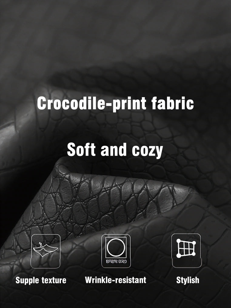 Premium/Luxury Crocodile-Embossed Leather Jacket