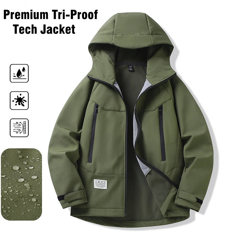 Water-, Stain-, and Wind-Resistant Casual Jacket