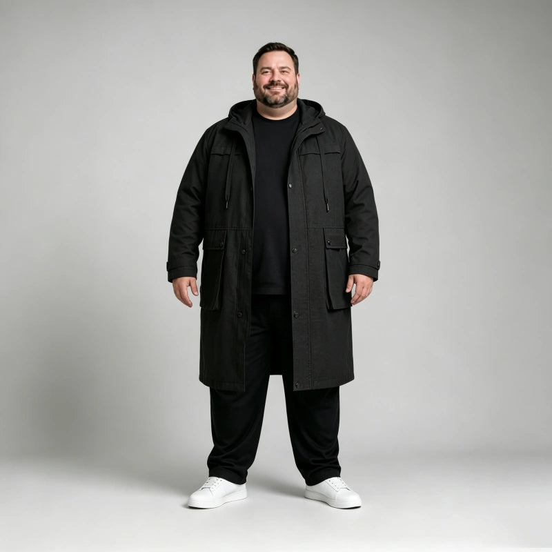 Men's Windproof Waterproof Tech Parka | Relaxed Fit Up to 10XL
