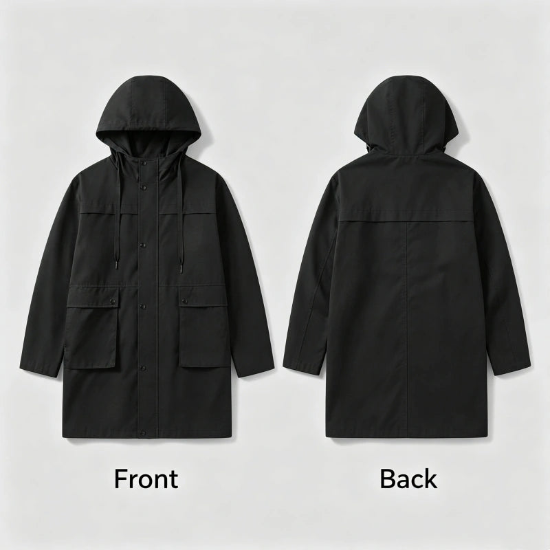 Men's Windproof Waterproof Tech Parka | Relaxed Fit Up to 10XL