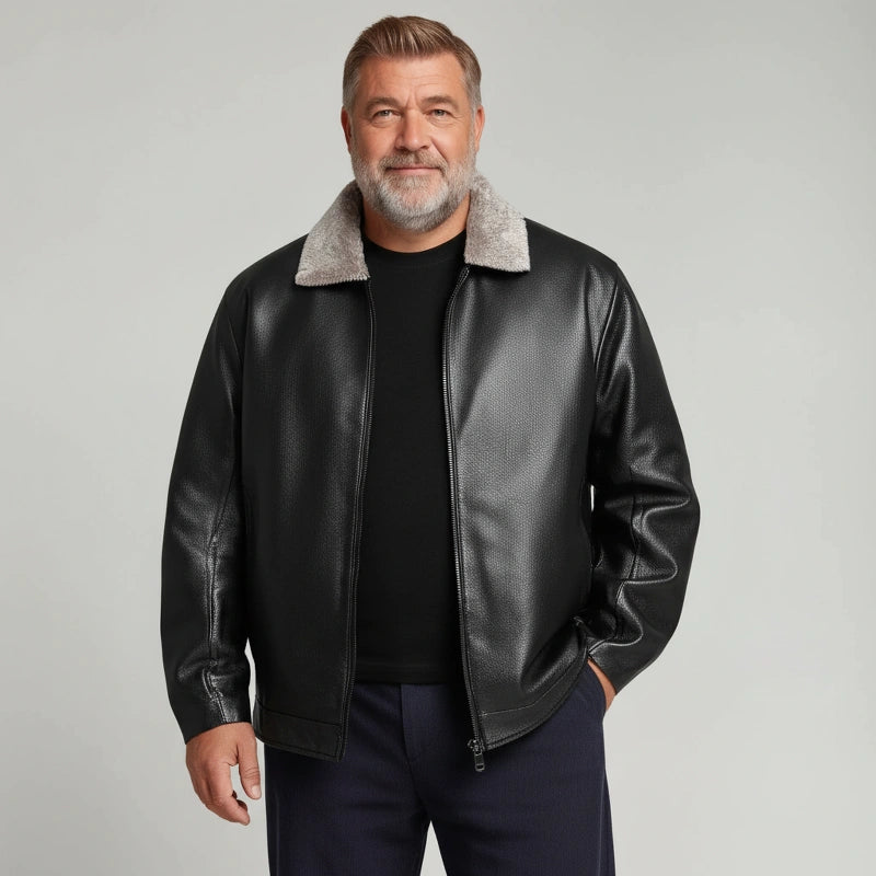 Premium Fleece-Lined Leather Jacket