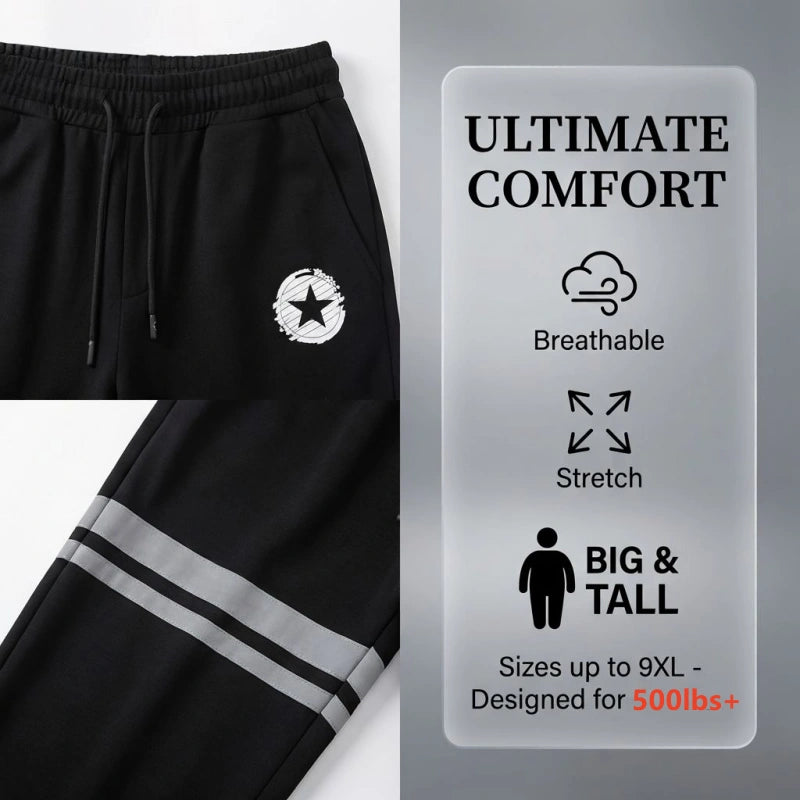 Striped and Star Patterned Ultra-Lightweight Casual Pants