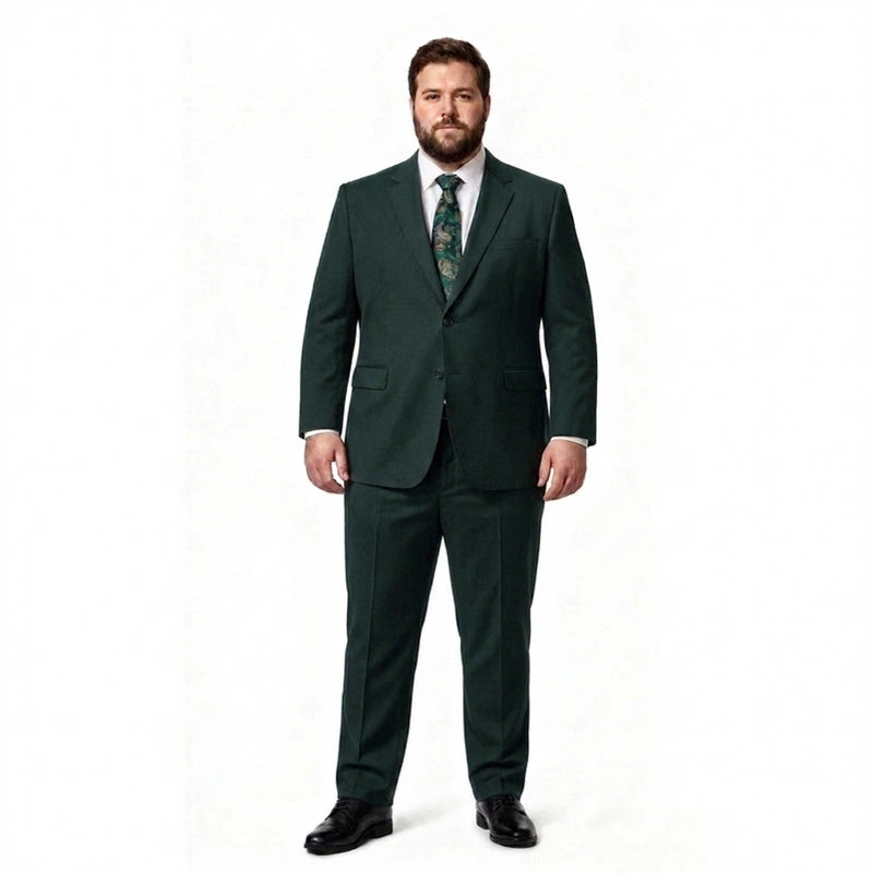 Double-Button Premium Fabric Suit Set (Jacket + Pants)