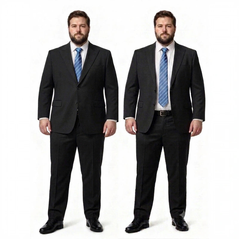 Double-Button Premium Fabric Suit Set (Jacket + Pants)