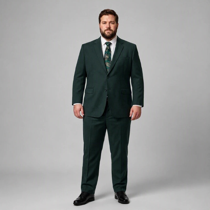 Double-Button Premium Fabric Suit Set (Jacket + Pants)