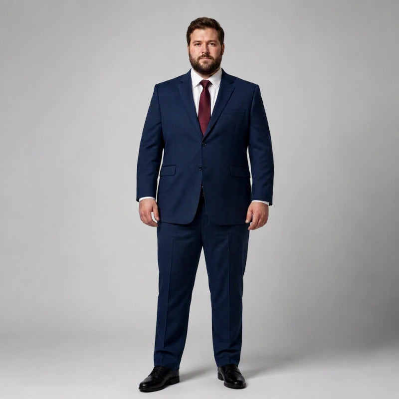 Double-Button Premium Fabric Suit Set (Jacket + Pants)