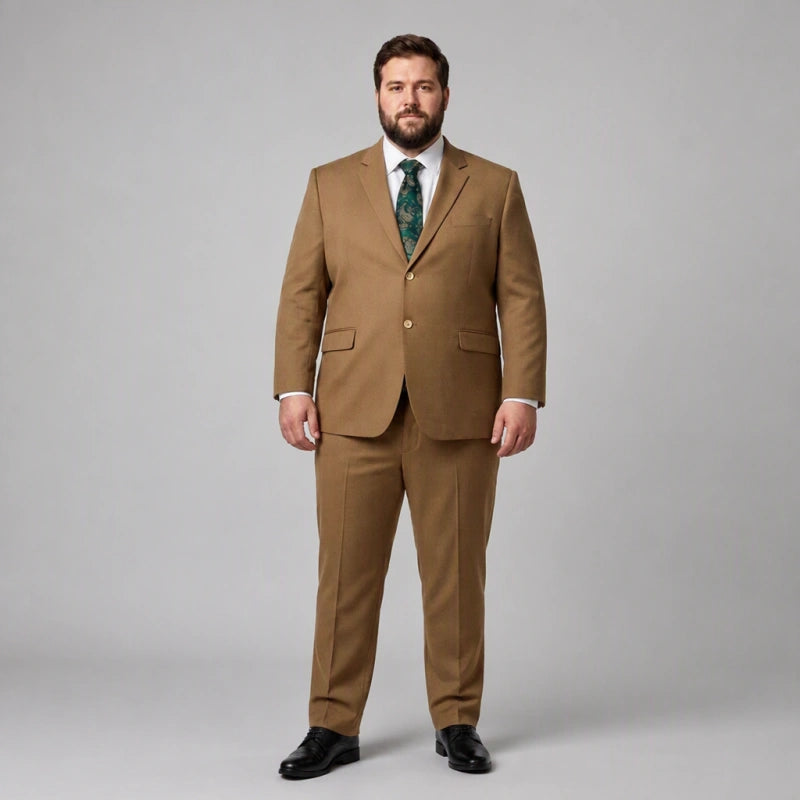 Double-Button Premium Fabric Suit Set (Jacket + Pants)
