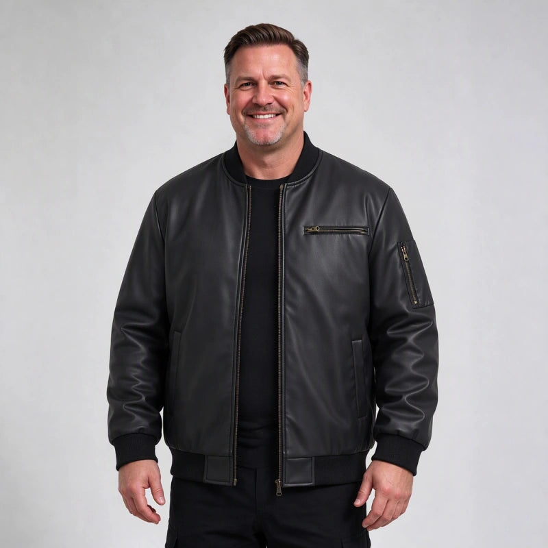 Premium Black Bomber Jacket