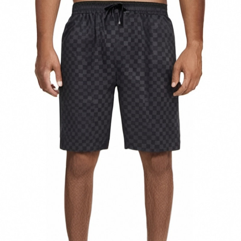 Checkered Pattern Casual Shorts