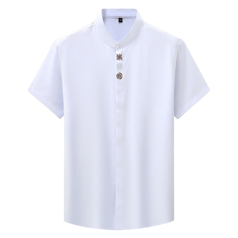 Short Sleeve High Quality Embroidered Shirt