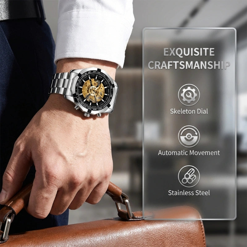 Premium Mechanical Steel Men's Fashion Watch